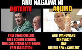 Top twelve accomplishments of outgoing philippine president noynoy aquino. Lolo Digong Vs Noynoy Rigo Duterte Shares Prrd S List Of Accomplishments Politiko Mindanao