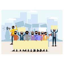 Concept Demonstration Protest Carrying The Banner Man Background Equipment Png And Vector With Transparent Background For Free Download Banner Graphic Illustration Cartoon Man