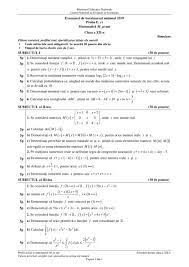 Matematica clasa a 11 a. Edu Ro Simulare Bac 20 Martie 2019 Xi Xii Matematica Subiecte Si Bareme Mate Info Stiinte Tehnologic Pedagogic Proba E C Clasa A 11 A Si Clasa A 12 A Jitaruionelblog Pregatire Bac Si Evaluarea Nationala