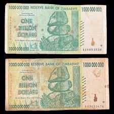 Image result for zimbabwe billion dollar note