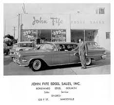 Planning For The Future John Fife Edsel Borgward And Goliath 1958 Edsel Ford Classic Cars Car Dealership