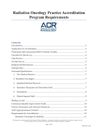 radiation oncology accreditation program requirements