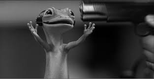 Geico is a wholly owned subsidiary of berkshire hathaway that provides coverage for more than 24 million motor vehicles owned by more than 15 million policy holders as of 2017. Hurry Geico Threatens To Shoot Famous Gecko If You Don T Buy Their Fucking Insurance Phroth Humor Publication