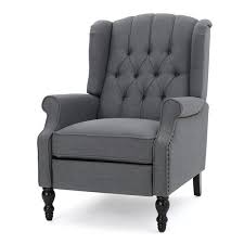 Fauteuil Inclinable En Tissu Classique Estelle De Best Selling Home Decor Gris 299603 Reno Depot