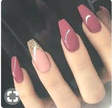 Light Burgundy Nails When It Comes To Moody Burgundy Nails Not Every Polish Is Created Equal Keep Reading Mauve Nails Red Acrylic Nails Coffin Nails Designs