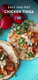 Easy One Pot Chicken Tinga Spicy Mexican Shredded Chicken Recipe Recipe Shredded Chicken Recipes Mexican Shredded Chicken Serious Eats Recipes