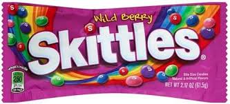 skittles bite size wild berry cans