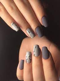 97 ($7.97/count) get it as soon as fri, aug 13. Grey Matte Gel Nails With Floral Print Mila S With Additional Inspiring Nail Concept Matte Gel Nails Stylish Nails Stylish Nails Designs