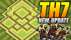 Base coc th 7 terkuat. Clash Of Clans Best Th7 Farming Base New Three Air Defense Update Coc Townhall 7 Hybrid Base Youtube