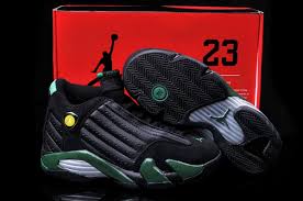 Women Air Jordan Retro 14 Shoes Black Green Shoes Jordans