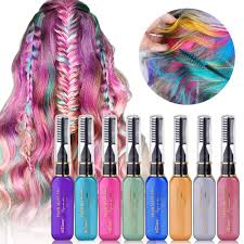 Temporary hair dye usually washes out in one or two shampoos. Ms Dear Temporary Hair Color Chalk 8 Colors Easy Wash Out Hair Color Instantly Hair Chalks Hair Dye Mascara For Girls Kids Women Buy Online In Antigua And Barbuda At Antigua Desertcart Com Productid