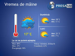 Vremea azi in satu mare, starea vremii maine in satu mare, prognoza meteo pe 7 zile pentru satu mare. Vremea La Final De SÄƒptÄƒmanÄƒ ScÄƒpÄƒm De Frig Dar DÄƒm De Ploi