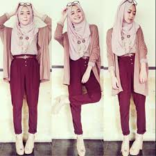 Hasil gambar untuk pakaian yang cocok buat hijab