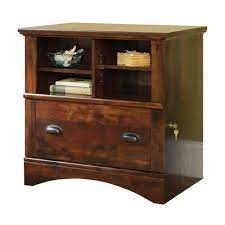 Sauder harbor view lateral file, salt oak finish item does not contain fabric locking drawer with full extension slides holds letter, legal, or european size hanging files Sauder Harbor View Collection 1 Drawer Filing Cabinet Curado Cherry 422114 Best Buy