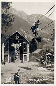 Gare Des Pelerins Depart Du Telepherique Chamonix Cpa N 25 Munier Carte Non Datee Chamonix Photographie Ancienne Image Publicitaire