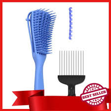 I use a wide tooth comb to detangle my hair when its wet, and i also use it every morning to comb down and style my wrap. Buy Adjustable Hair Brush Scalp Massage Comb Black Fist Afro Pick Metal Wide Teeth Hair Comb Set Women Detangle Hairbrush C Seetracker Malaysia