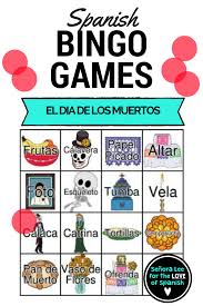 Spanish Day Of The Dead Activity Dia De Los Muertos Bingo Game Learning Spanish Dia De Los Muertos Spanish Lesson Plans