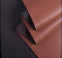 Amazon.co.jp: Faux Leather Fabric Brown Microfiber Leather ...