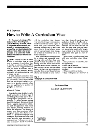 How to write a cv pdf. Pdf How To Write A Curriculum Vitae