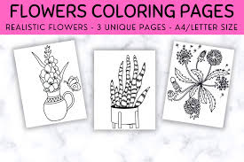 There are tons of great resources for free printable color pages online. Flowers Coloring Pages Grafico Por Osminogus Designs Creative Fabrica