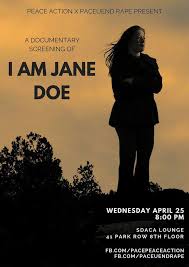 I am jane doe : I Am Jane Doe On Twitter Tomorrow In New York Ny Iamjanedoe Screening At Paceuniversity Hosted By Peace Action And Paceuendrape