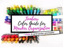 Tombow Color Guide For Marker Organization Free Printable