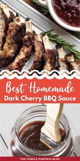 Using an immersion blender, puree the ingredients until a smooth texture is achieved. Homemade Dark Cherry Barbecue Sauce For Ribs Chicken Burgers