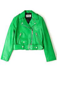 36 Pieces To Channel Your Inner Punk Green Leather Jacket Outfit Leather Jacket Jackets