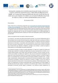 Día mundial contra la trata 30 de julio. Declaracion Conjunta Para Impulsar El Combate A La Corrupcion Facilitadora De La Trata De Ninas Y Mujeres Con Motivo Del Dia Mundial Contra La Trata Eurosocial