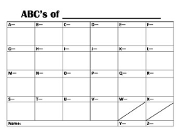 Blank Abc Chart Worksheets Teaching Resources Tpt