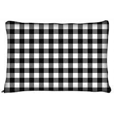 Black And White Plaid Dog Bed Black Buffalo Plaid Dog Beds Dog Bed Gifts For Dog Owners Dog Dad Gifts