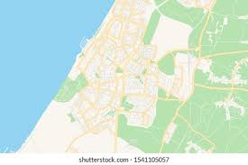 Map of ashkelon area hotels: Printable Street Map Ashkelon District South Stock Vector Royalty Free 1541105057