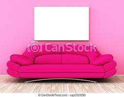 Zumindest wenn man ihn an die oberfläche hievt. Pinkes Sofa Ein Starkes Rosa Sofa Mit Weissem Bild An Der Wand Canstock