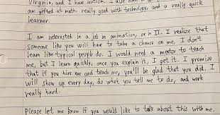 However, being a fast learner embodies several different skills that are practical. 19 Year Old With Autism Pens Honest Cover Letter For Future Employers And Lands A Scholarship Cbs News