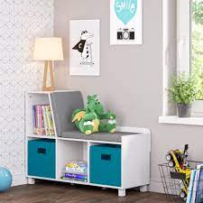 Check spelling or type a new query. Riverridge Book Nook Collection Kids Storage Bench With Cubbies With 2pc Bin Turquoise Walmart Com Walmart Com