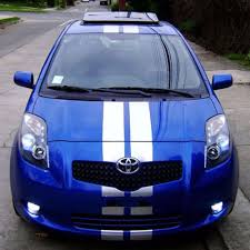 The yaris liftback has the more. Stripe Body Kit Sticker Decal Graphic For Toyota Yaris Vitz Xp90 Rs Wing Hood Ts Yaris Body Kit Toyota