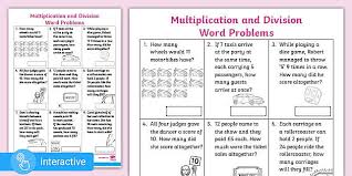 Help your students take their math skills to. Y2 Word Problems Multiplication And Division Interactive Pdf
