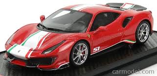 The ferrari 488 pista is powered by the most powerful v8 engine in the maranello marque's history. Bbr Models Bbrc216a Scale 1 43 Ferrari 488 Pista Piloti N 51 2018 Rosso Corsa 322 Red
