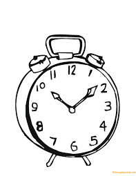 Cuckoo clock drawings cuckoo clock coloring pages crafts grayscale coloring world thinking day clock clock craft. Simple Alarm Clock Coloring Pages Clock Coloring Pages Coloring Pages For Kids And Adults