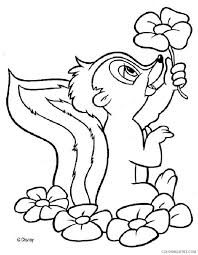 The fawn bambi finds many new friends, meets beautiful butterflies and birds on its way. Bambi Coloring Pages Flower Coloring4free Coloring4free Com
