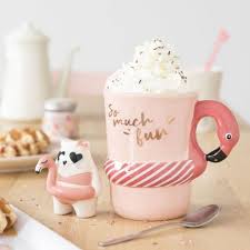 Mug En Faience Bouee Flamant Rose Playa Maisons Du Monde Flamant Rose Tasse Bouee Flamant Rose