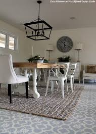 Round, oval and rectangle dining tables and chairs in plan. Wall Stencils Floor Stencils Decorating 16 Diy Dining Room Makeovers Royal Design Studio Stencils