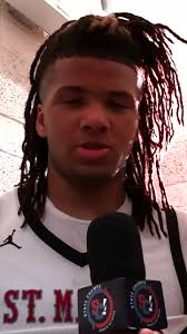 TJ Kelley interviews Orchard Lake Saint Mary's junior Trey McKenney after  their victory against Brother Rice in the Division 1 @MHSAA Quarterfinal.