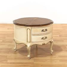 Onekingslane.com can make your dreams of designer nightstands come true. Round French Provincial Nightstand End Table From Loveseat Los Angeles Of Vernon Ca Attic