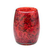 Metallic red and silver glass votive candle holders, set of 6. Red Votive Candle Holder Red Red Wine Dehanna Jones