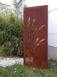 Amazon De Zen Man Garten Sichtschutz Aus Metall Rost Gartenzaun Gartendeko Edelrost Sichtschutzwand 150 50cm 101549 In 2020 Sichtschutzwande Gartenzaun Garten Deko