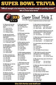 You can use the answers to correct them when they get it wrong. Super Bowl Trivia Multiple Choice Printable Game Updated Jan 2020