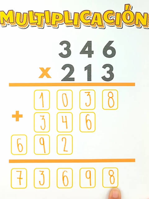 Aprende a multiplicar por tres cifras. #matematica #aprendeentiktok  #aprendecontiktok
