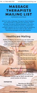 Get The Massage Therapists Email Lists To Save On Marketing Costs Through Data Driven Campaigns Marketing Data Massage Therapist Data Driven