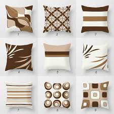 Black And White Pillows On Brown Couch Blue Brown Pillow Covers Throw Pillows Beige Geometric Cushion Toss Pillows Sofa Pillows Living Room Decor 16x16 18x18 20x20 26x26 Almofadas Artesanais Almofadas Criativas Decoracao De Casas Simples